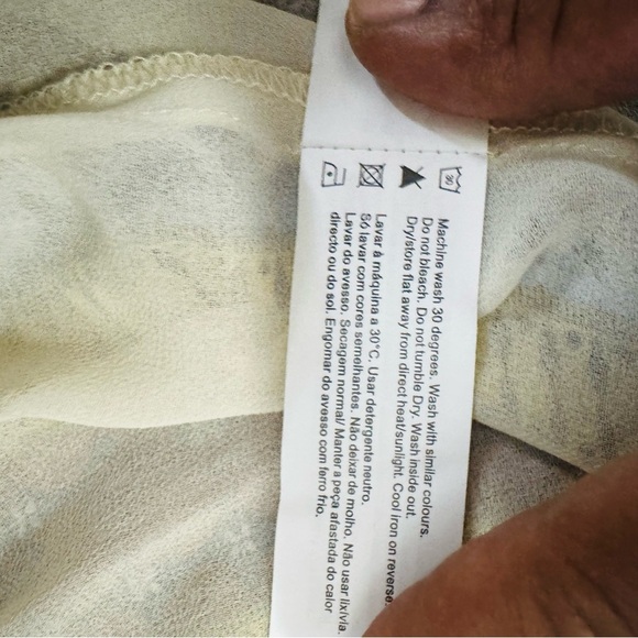 Pink and Yellow Ruffled Wrap Midi Dress - Picture 6 of 6